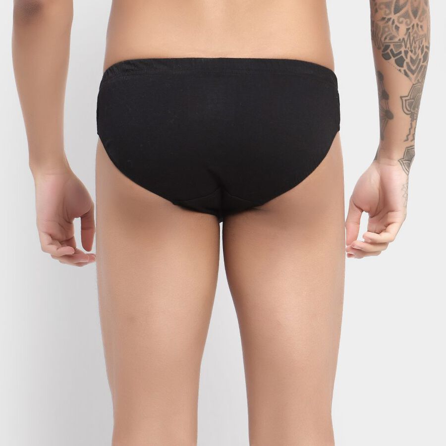 Men's Cotton Brief, Black, large image number null